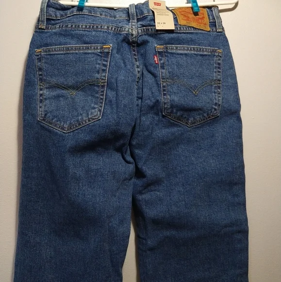 Levi's 514 Medium Indigo Straight Leg Regular Fit Blue Jeans - Picture 11 of 15